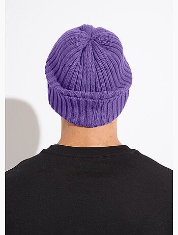Bonnet en maille cotelée à revers - AFIBEL