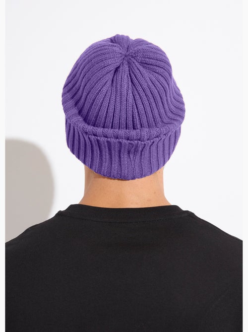Bonnet en maille cotelée à revers - AFIBEL - Kiabi