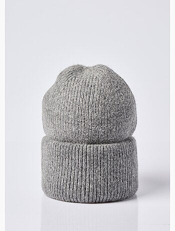 Bonnet en maille cotelée avec angora - AFIBEL