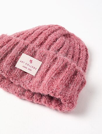 Bonnet en maille épaisse torsadée