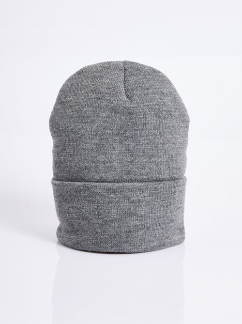 Bonnet en maille fines cotes à revers - AFIBEL - Kiabi