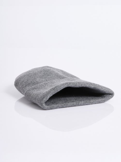 Bonnet en maille fines cotes à revers - AFIBEL - Kiabi