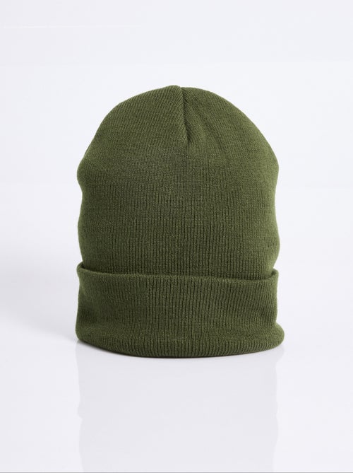 Bonnet en maille fines cotes à revers - AFIBEL - Kiabi