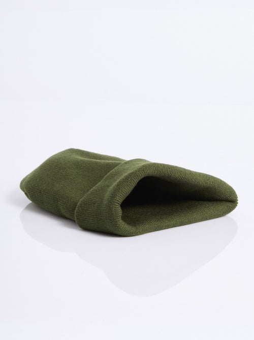 Bonnet en maille fines cotes à revers - AFIBEL - Kiabi