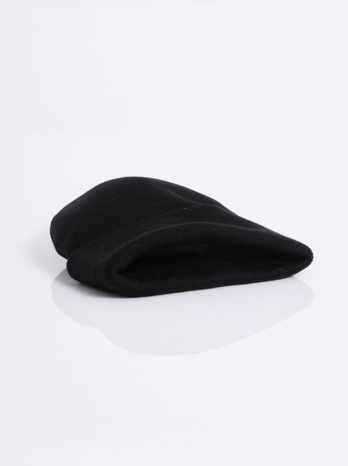 Bonnet en maille fines cotes à revers - AFIBEL - Kiabi