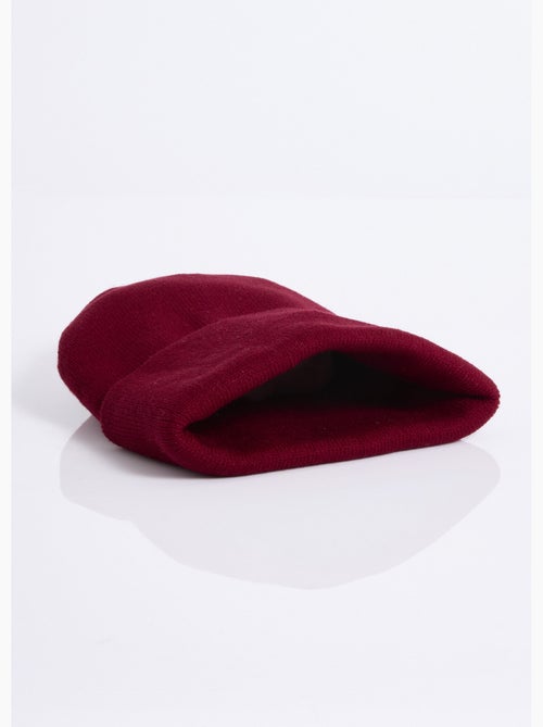 Bonnet en maille fines cotes à revers - AFIBEL - Kiabi