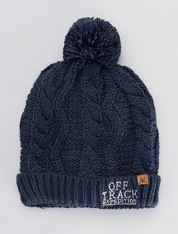 Bonnet en maille fourré