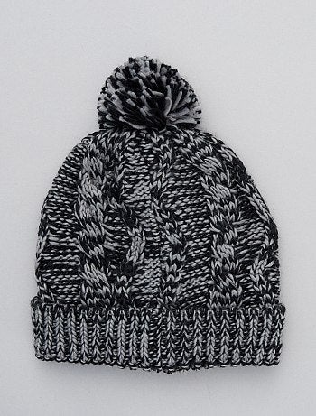 Bonnet en maille fourré