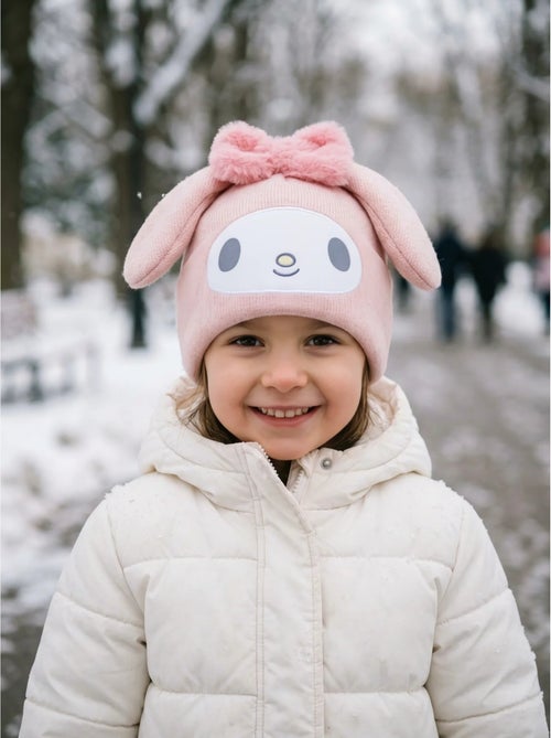 Bonnet en maille hello kitty rose - Kiabi