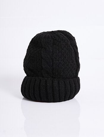 Bonnet en maille intérieur sherpa - afibel