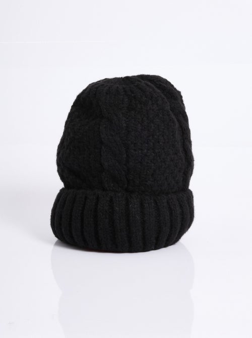 Bonnet en maille intérieur sherpa - afibel - Kiabi