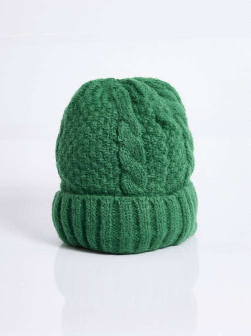 Bonnet en maille intérieur sherpa - afibel - Kiabi