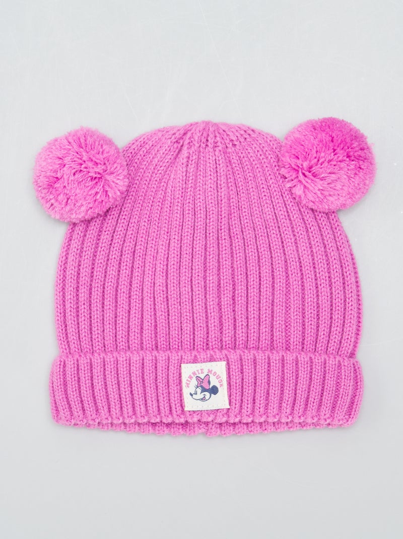Bonnet en maille jersey 'Minnie' Rose - Kiabi