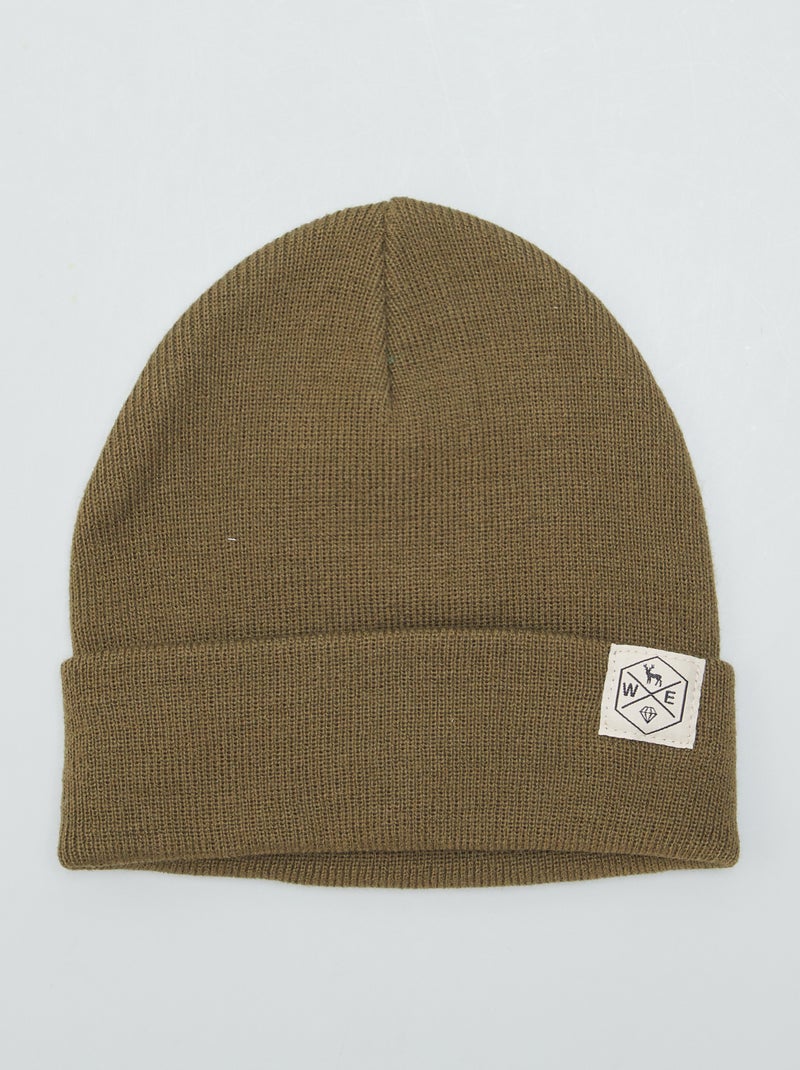 Bonnet en maille Kaki - Kiabi