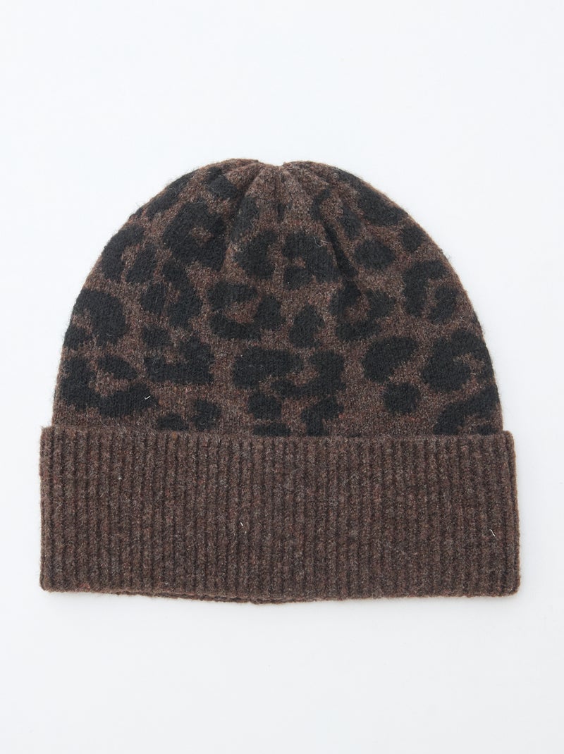 Bonnet en maille Marron - Kiabi