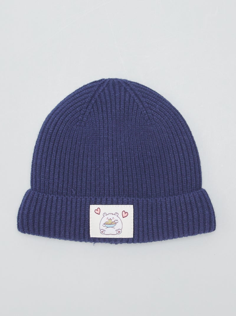 Bonnet en maille Noir - Kiabi