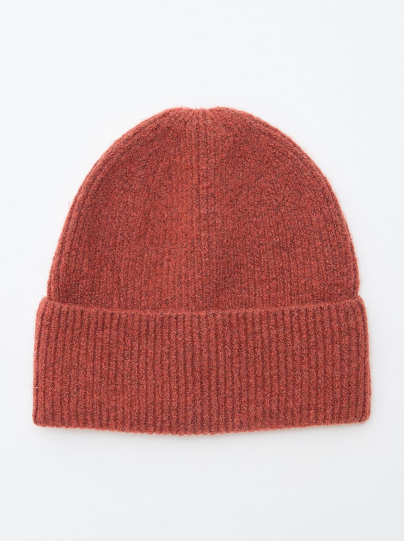 Bonnet en maille Orange - Kiabi