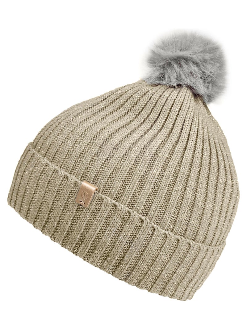 Bandeau Femme DKNY Gris Bruyère, Doublure Polaire Chaude Avec Un Petit Scintillant Discret