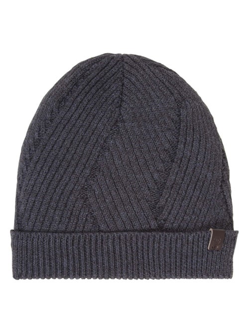 Bonnet en maille recylée, chaud, doublé polaire recyclée - Kiabi