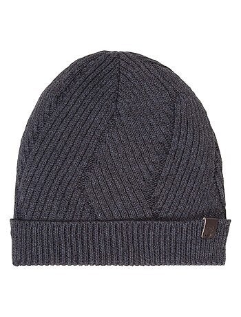 Bonnet en maille recylée, chaud, doublé polaire recyclée homme isotoner