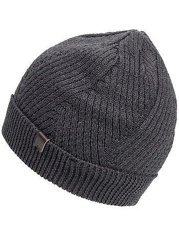 Bonnet en maille recylée, chaud, doublé polaire recyclée homme isotoner