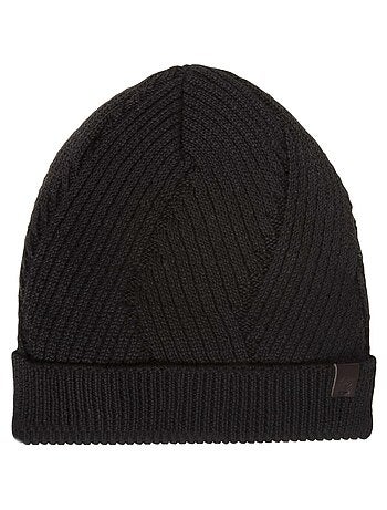 Bonnet en maille recylée, chaud, doublé polaire recyclée homme isotoner