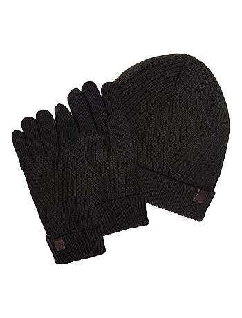 Bonnet en maille recylée, chaud, doublé polaire recyclée homme isotoner