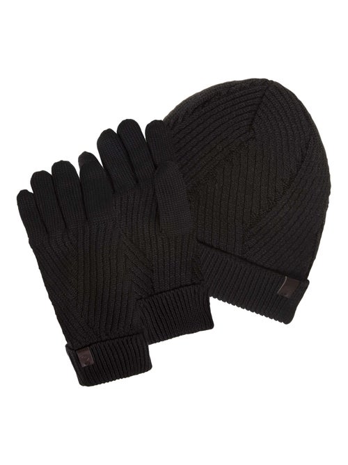Bonnet en maille recylée, chaud, doublé polaire recyclée homme isotoner - Kiabi