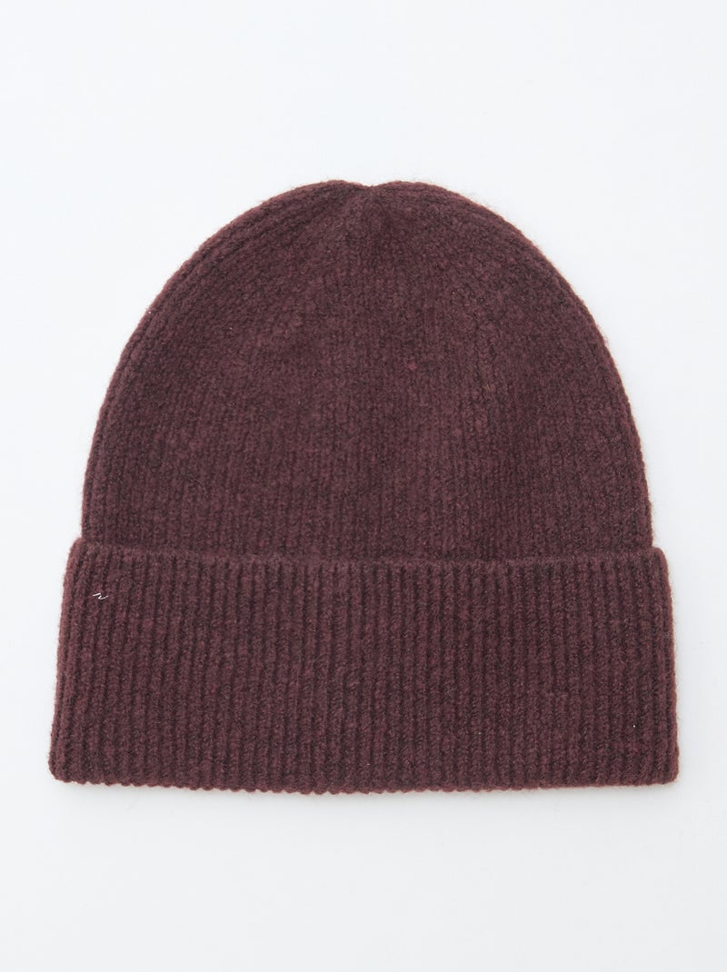 Bonnet en maille Rouge - Kiabi
