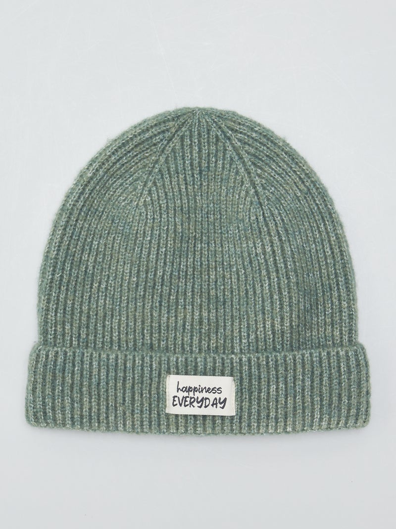 Bonnet en maille Vert - Kiabi