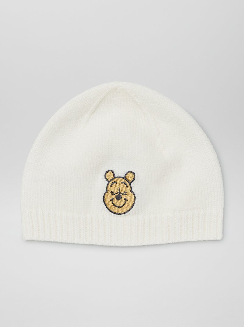 Bonnet en maille 'Winnie l'ourson' Ecru - Kiabi