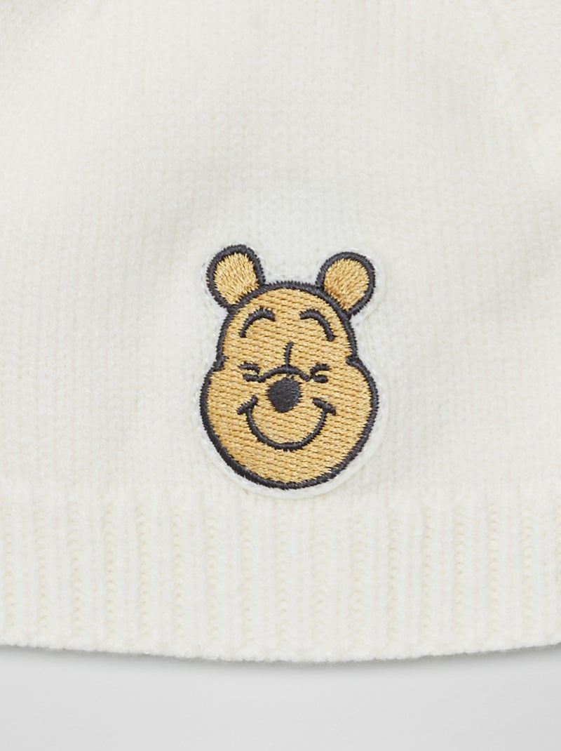 Bonnet en maille 'Winnie l'ourson' Ecru - Kiabi