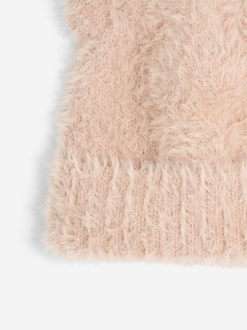 Bonnet en matière douce forme ourson Rose - Kiabi