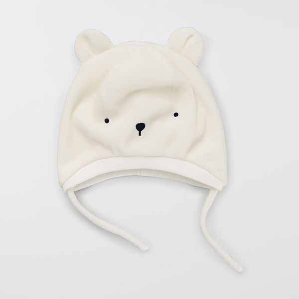 Bonnet En Micro Polaire Ludique Bebe Garcon Blanc Kiabi 6 00