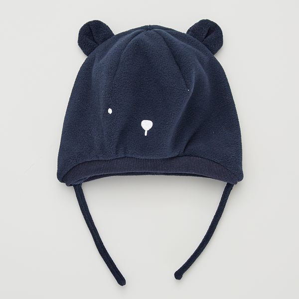 Bonnet En Micro Polaire Ludique Bebe Garcon Bleu Kiabi 6 00