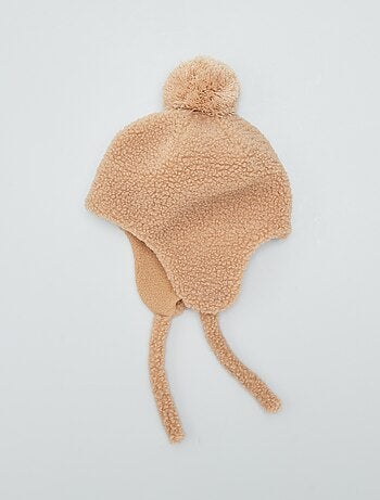 Bonnet d'hiver Teddy tout-en-un crème, Enfant unisexe, Bonnet écharpe  gant
