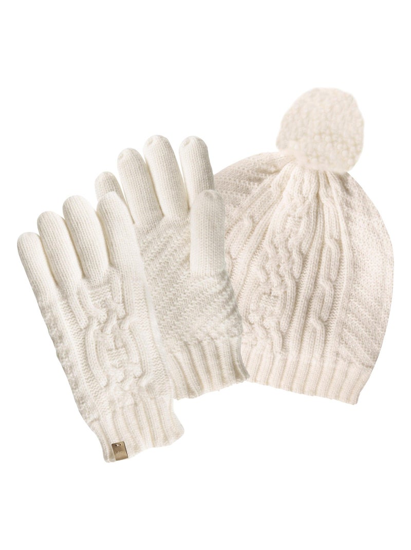 Bonnet En torsades travaillées femme Isotoner Blanc - Kiabi