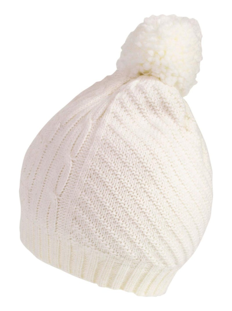 Bonnet En torsades travaillées femme Isotoner Blanc - Kiabi