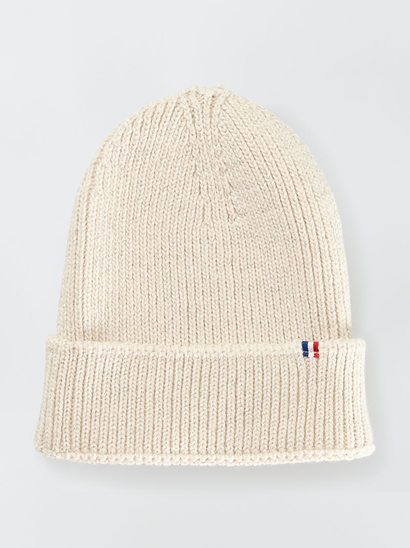 Bonnet en tricot - Made in France Beige - Kiabi