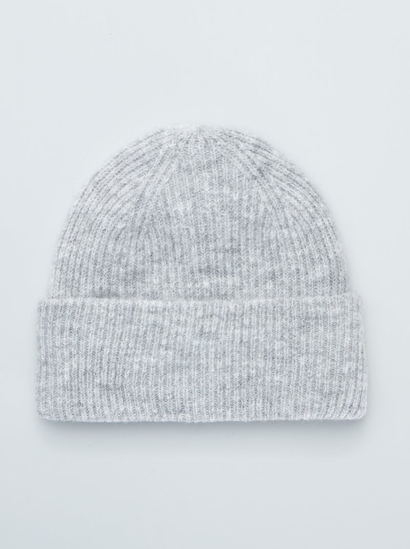 Bonnet en tricot - Unisex Gris - Kiabi