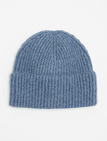Bonnet en tricot côtelé