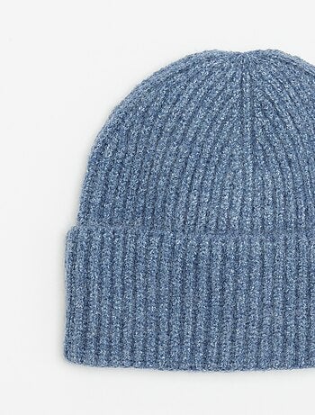 Bonnet en tricot côtelé