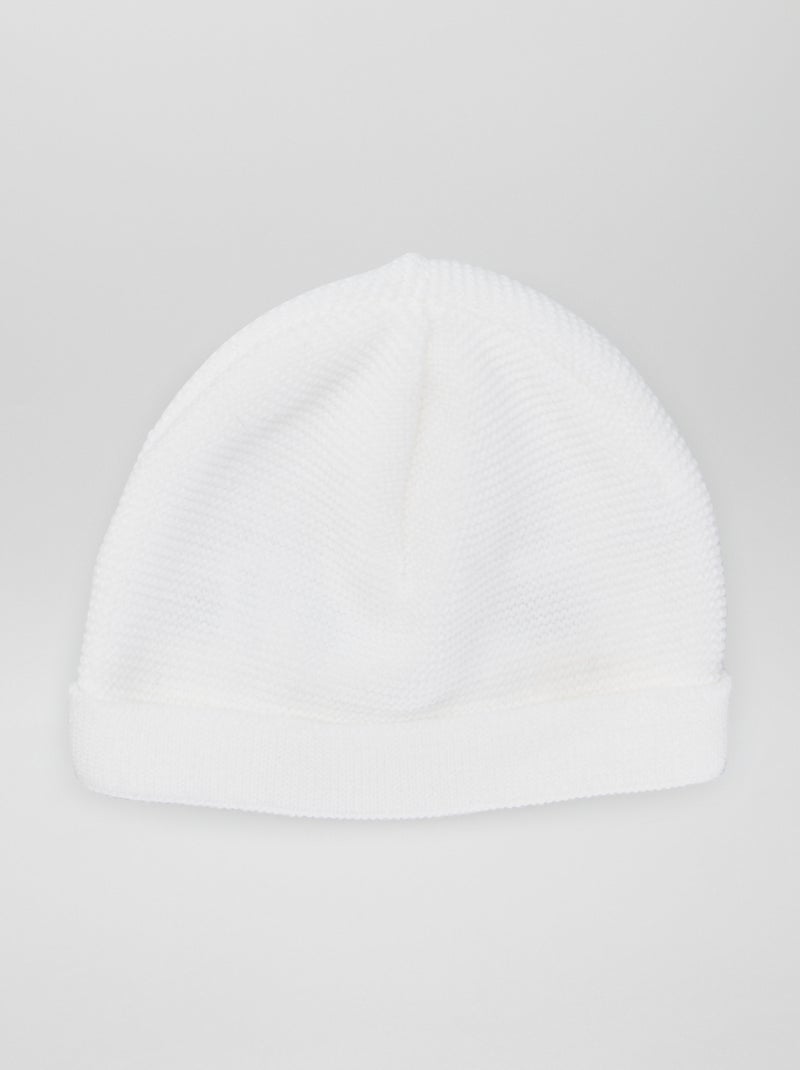 Bonnet en tricot 'La Manufacture de Layette' - Made in France blanc - Kiabi