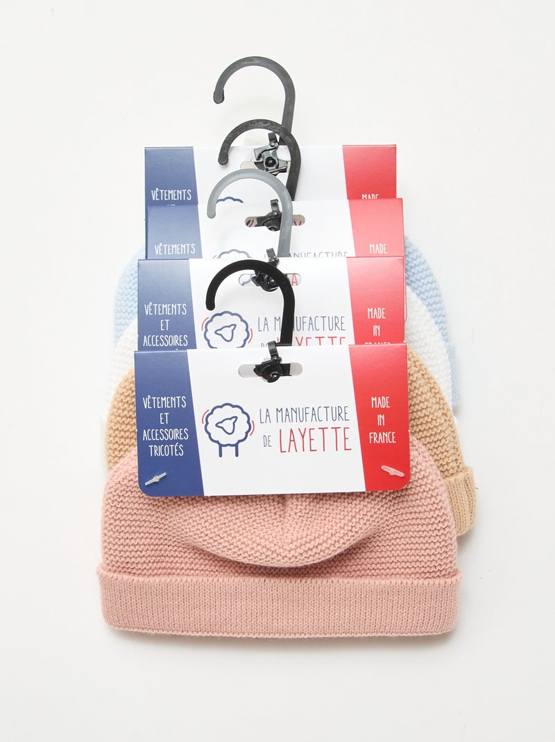 Bonnet en tricot 'La manufacture de Layette' Blanc - Kiabi