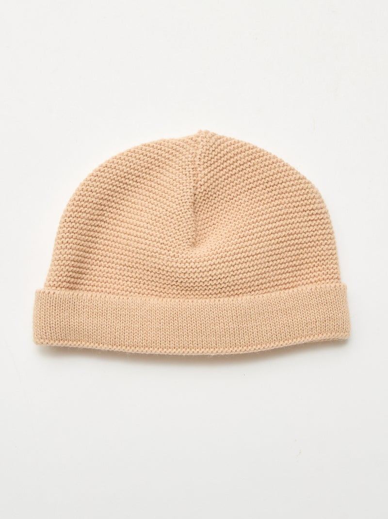 Bonnet en tricot 'La manufacture de Layette' Marron - Kiabi