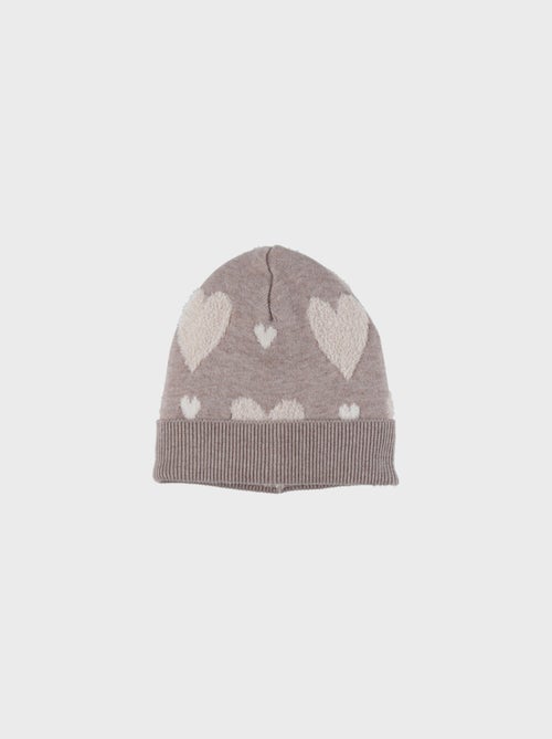 Bonnet en tricot motif cœur Noukie's - Kiabi