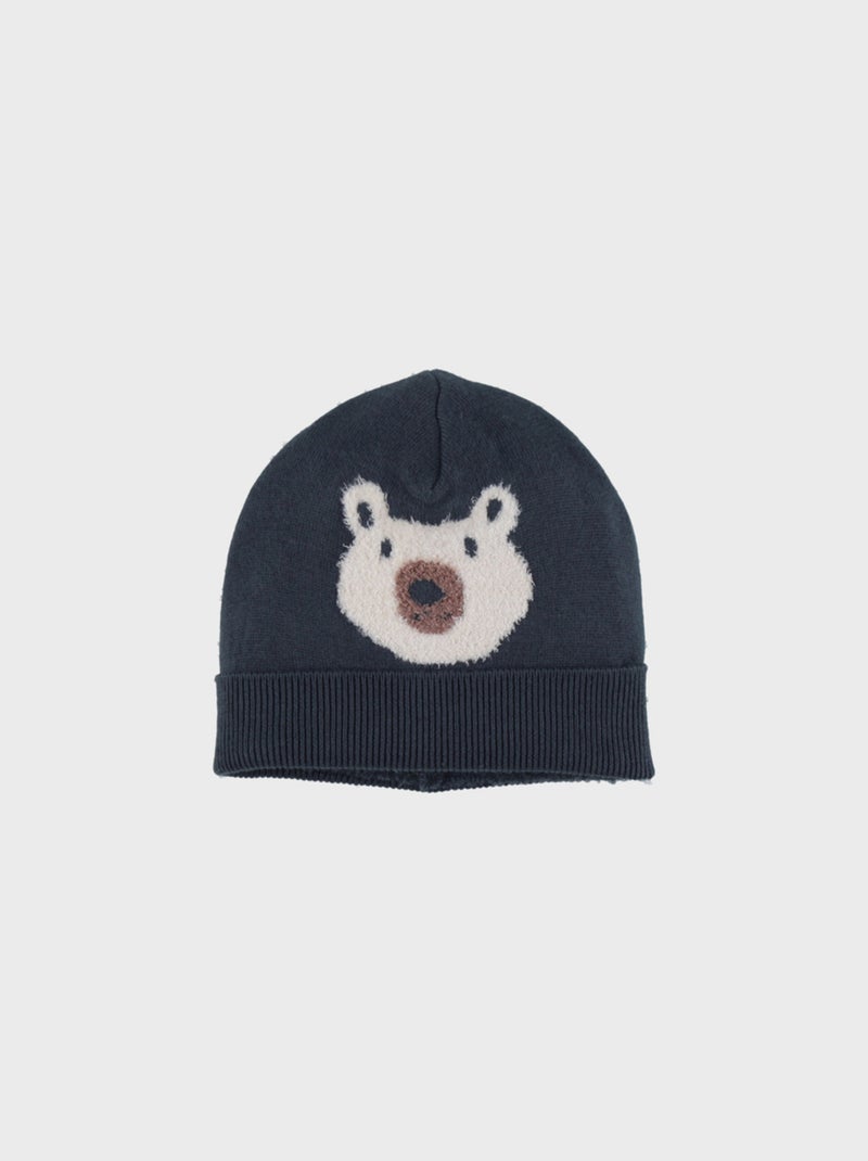 Bonnet en tricot, ours Noukie's Bleu - Kiabi