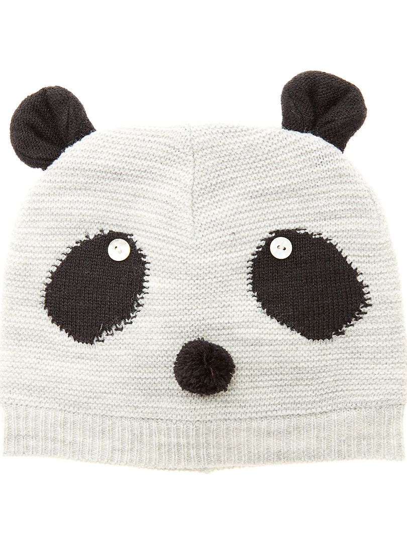 Bonnet en tricot 'Panda