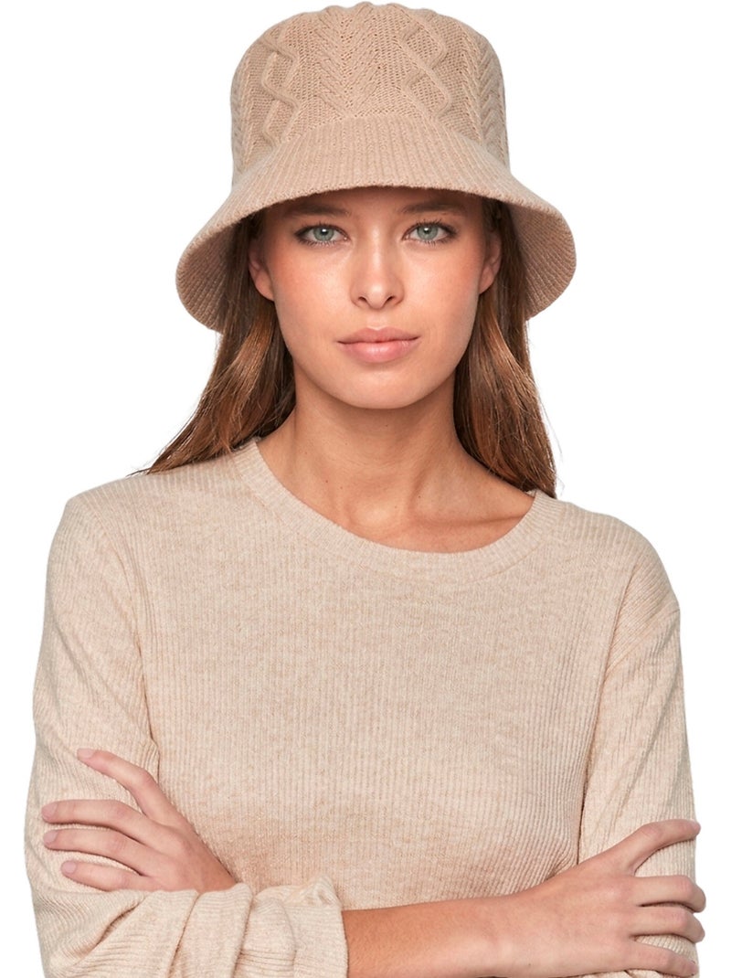 Bonnet en tricot pc1 Beige - Kiabi