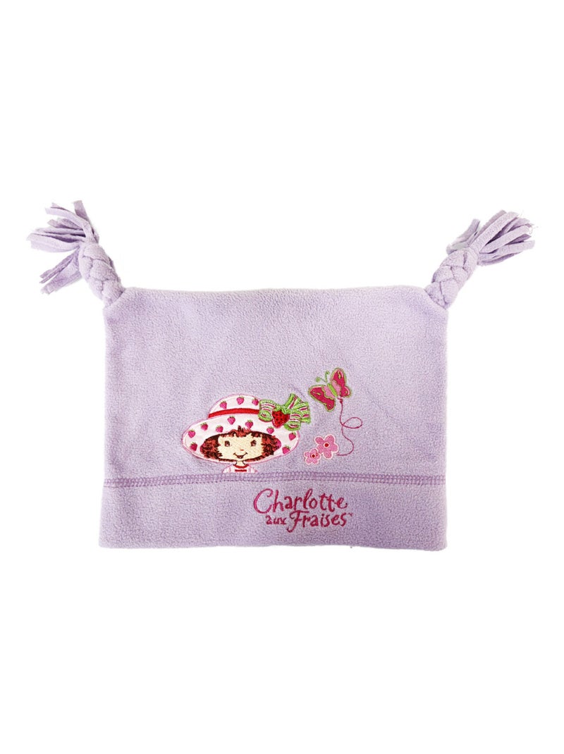 Bonnet enfant Charlotte aux fraises parme Violet - Kiabi